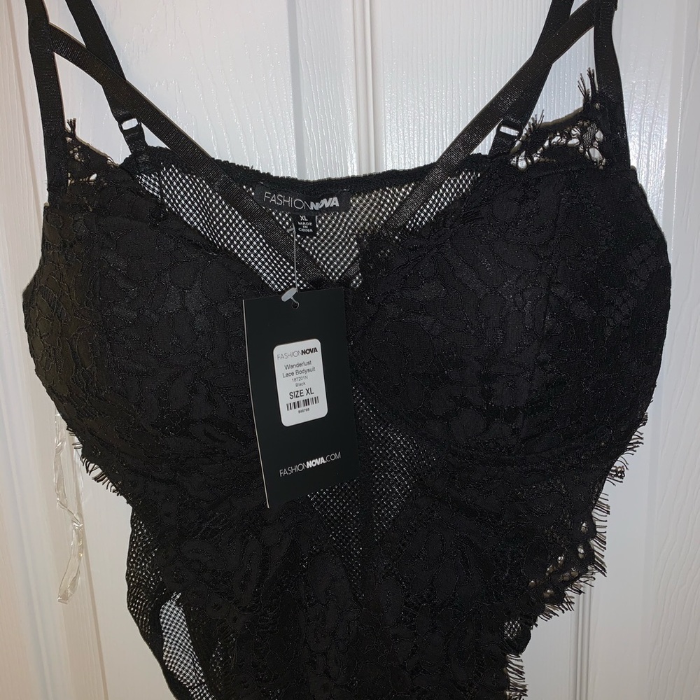 Lace black bodysuit